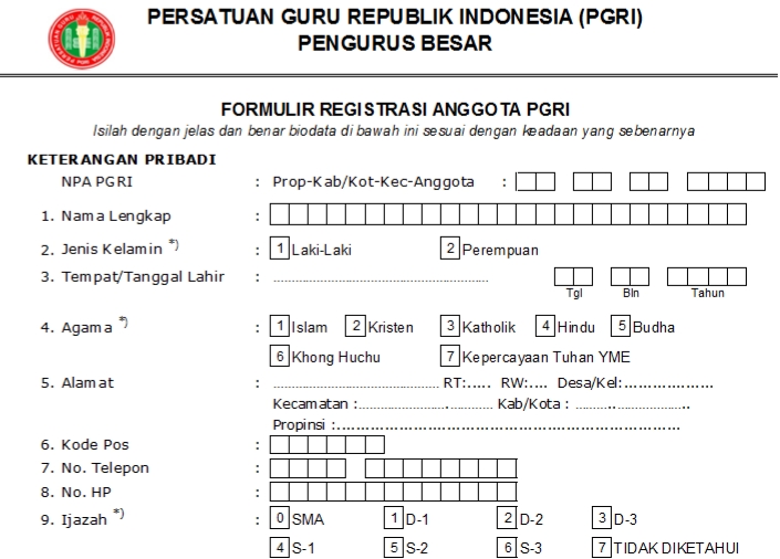 Pendaftaran PGRI Muna Barat - Persatuan Guru Republik Indonesia Cabang Muna Barat